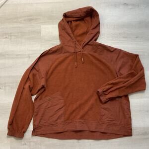REI Cooperative Womens Farlands Hemp Cotton Blend Hoodie Burnt Orange XL 177506